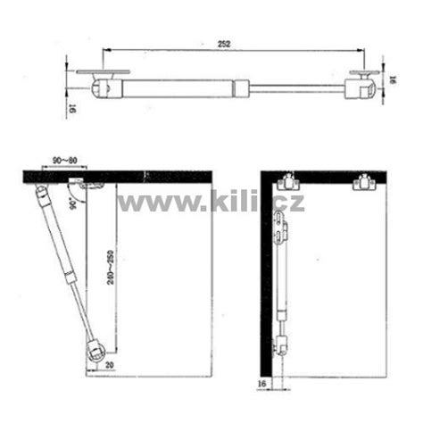 Detail kovania a plynovej vzpery dverí záhradného domčeka
