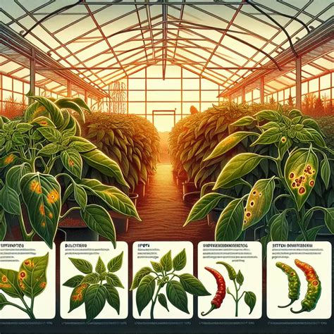 Detailný záber na rastliny v skleníku trpiace vysokými teplotami a popálením listov od slnka