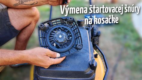 Schéma motorovej kosačky s vyznačenými najčastejšie opotrebovávanými dielmi (nôž, remeň, filter)