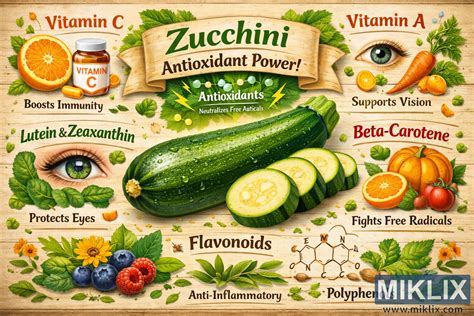 Infografika o nutričných hodnotách cukety