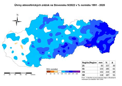 Mapa deficitu zrážok a sucha, ktoré ovplyvnili žatvu na Slovensku