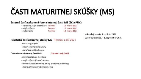 infografika znázorňujúca štruktúru maturitnej skúšky (písomná, ústna, externá časť)