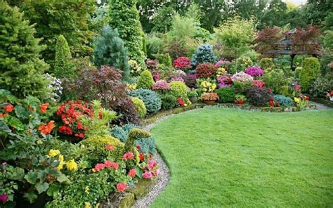 Tematické foto záhrady s kvetmi pakostu