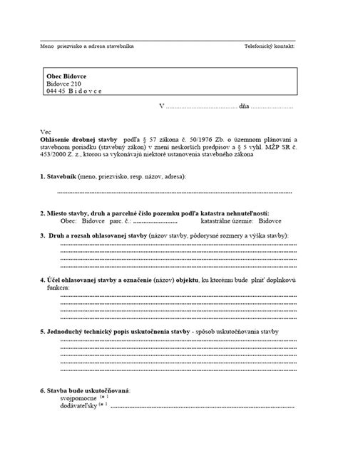 Infografika znázorňujúca postup ohlásenia drobnej stavby