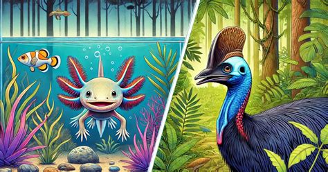 Ilustrácia axolotla v larválnom štádiu