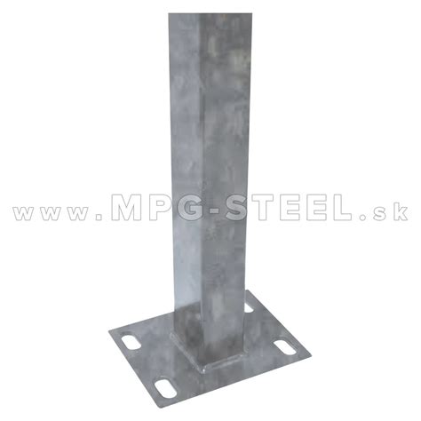 Detail koncového stĺpika s kotevnou pätkou