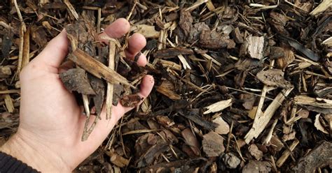 Ilustračná fotografia rôznych druhov mulčovacej kôry a drevených štiepok