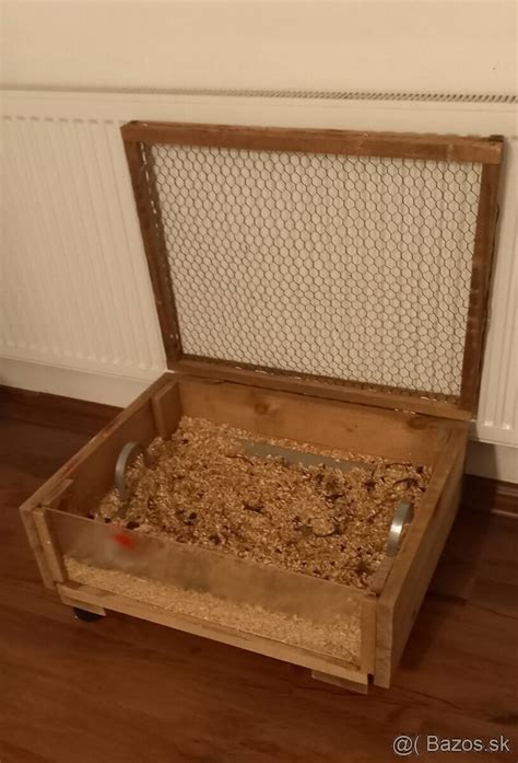 Ukážka zazimovacieho boxu pre korytnačku v chladničke alebo pivnici