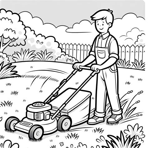 ilustrácia: kosačka s ostrými nožmi kosí trávnik