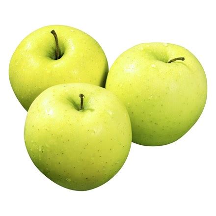 Makro záber jablka odrody Golden Delicious s typickými prejavmi chrastavitosti - tmavými škvrnami a prasklinami