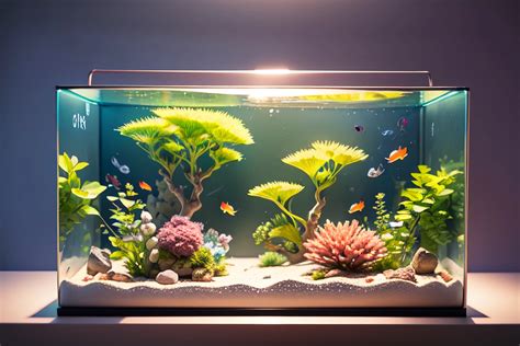 Štýlové akvárium s husto rastúcimi rastlinami a skupinkou gupiek