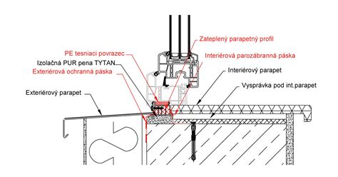 Detail rámu okna s pripravenou drážkou pre plexisklo