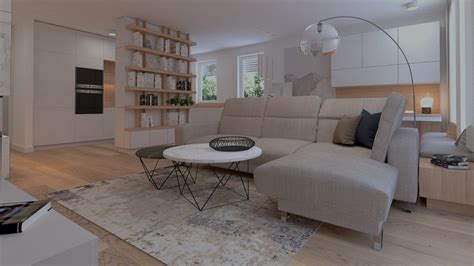 Ilustrácia interiéru domčeka s kuchynským kútom a jedálenským stolíkom.