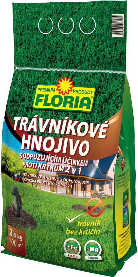 Obal trávnikového hnojiva Floria s proti krtkom účinkom