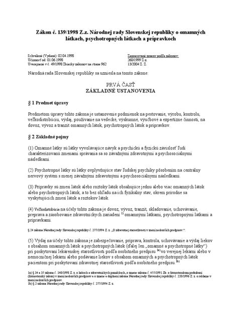 Zákon o omamných látkach na Slovensku