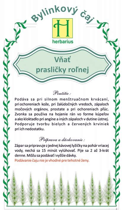 Usušená vňať prasličky roľnej pripravená na uskladnenie