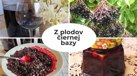 Koláž spracovaných čremchových plodov (džem, sirup, víno)