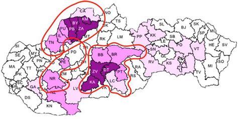 Mapa výskytu kliešťovej encefalitídy a lymskej boreliózy na Slovensku