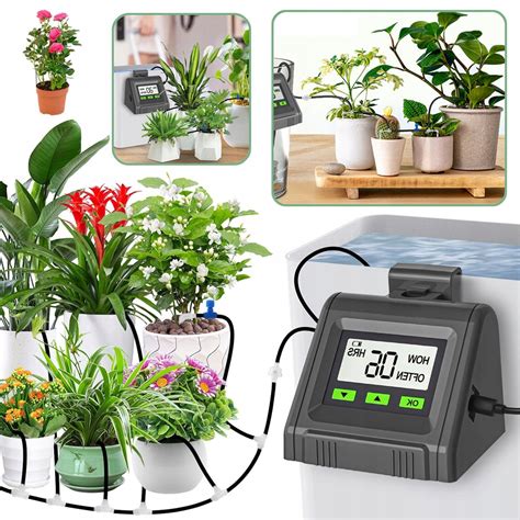 Schéma: systém kvapkového zavlažovania v kvetináčoch