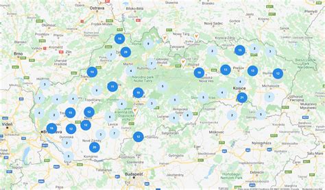 mapa pobočiek požičovní náradia na Slovensku