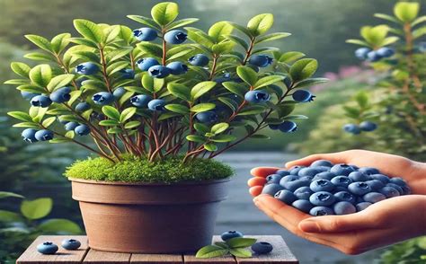 Čučoriedky vysadené vo veľkých nádobách na terase