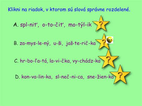 Infografika zobrazujúca rozdelenie vybraných slov po 