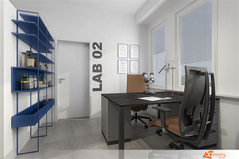 interiér laboratoře zahradnictví s vybavením pro analýzu půdy