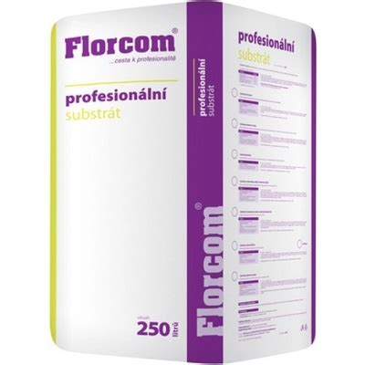 Zloženie substrátu Florcom Profi s vyznačením kľúčových komponentov ako zeolit a kokosové vlákno