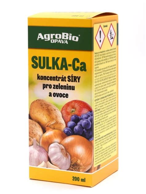 Schéma zloženia hnojiva Sulka: dusík, draslík, vápnik a vysoký podiel polysulfidickej síry