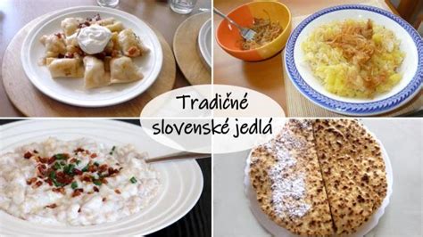 Rôzne tradičné slovenské jedlá na tanieri