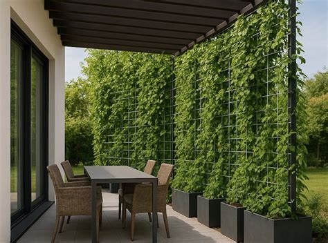 Ilustračná fotografia útulnej terasy s pohodlným sedením a rastlinami