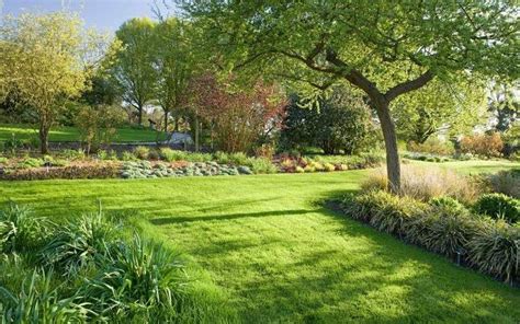 Príklad modernej záhrady bez trávnika s dôrazom na trvalky a dreviny