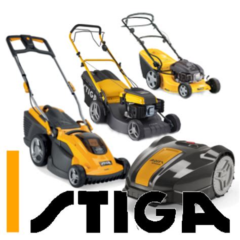 Ilustračná fotografia rôznych typov kosačiek Stiga