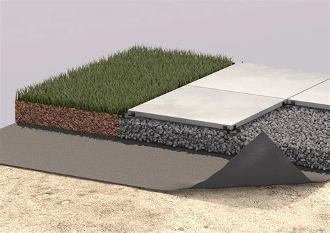 Detail znázorňujúci pokládku geotextílie a jej ukotvenie