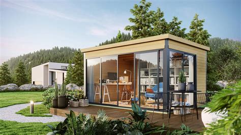 Fotografia modernej drevenej záhradnej chatky