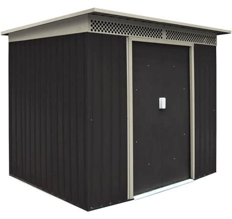 Moderný kovový záhradný domček