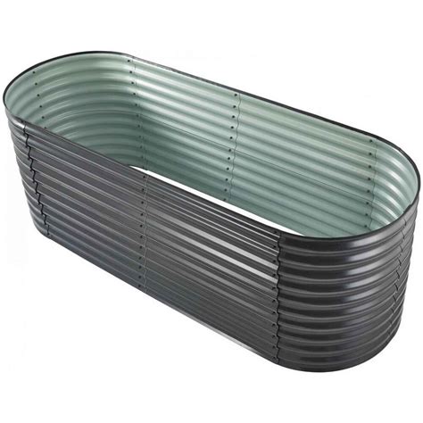 Moderný kovový vyvýšený záhon