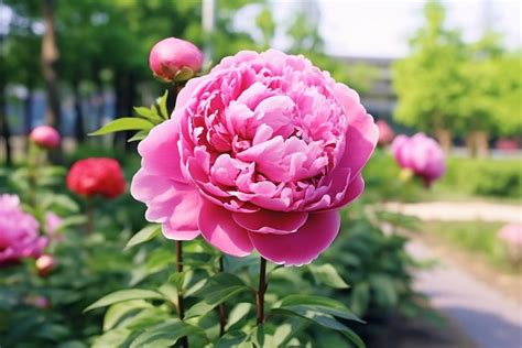 ilustračná fotografia rôznych druhov pivoniek v záhrade