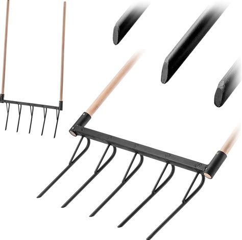 Ilustrácia rôznych typov ručných kypričov pôdy s vyznačenými hrotmi a rukoväťami