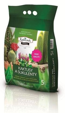 kompozícia substrátu pre kaktusy a sukulenty s uvedením jednotlivých zložiek (rašelina, piesok, láva, perlit, zeolit)