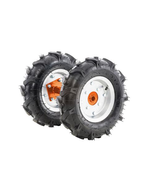 Sada gumených nafukovacích kolies s poloosami pre záhradný kultivátor