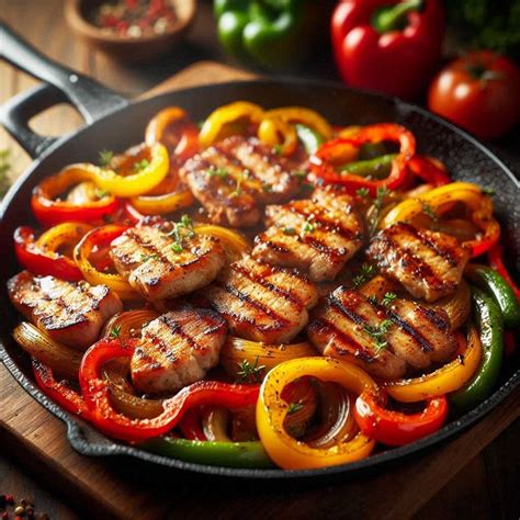 Fotografia pripraveného jedla s grilovanou paprikou, cesnakom a bylinkami.