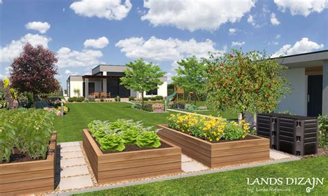 Návrh modernej záhrady s geometrickými tvarmi a kombináciou dreva a kameňa