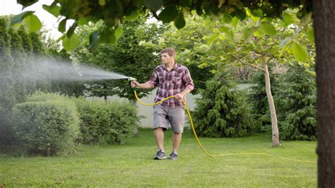 Ilustrácia znázorňujúca ideálny čas na polievanie trávnika (ráno alebo večer).
