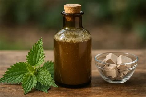 fľaša s domácim hnojivom zo žihľavy pripravená na použitie