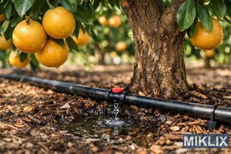 Detail zavlažovacieho systému v jahodovej rúre