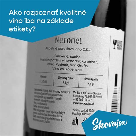 ilustračné foto: detailnejšie zábery na etiketu vína, ukazujúce text a grafiku