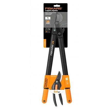 Detailný záber na prevodový mechanizmus a hákovú čepeľ nožníc Fiskars PowerGear L78