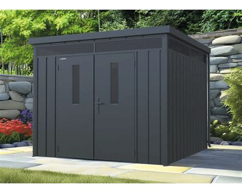 Systémový záhradný domček Konsta Premium s otvorenými dverami