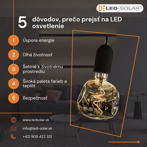 Infografika porovnávajúca energetickú účinnosť LED osvetlenia a tradičných HPS výbojok